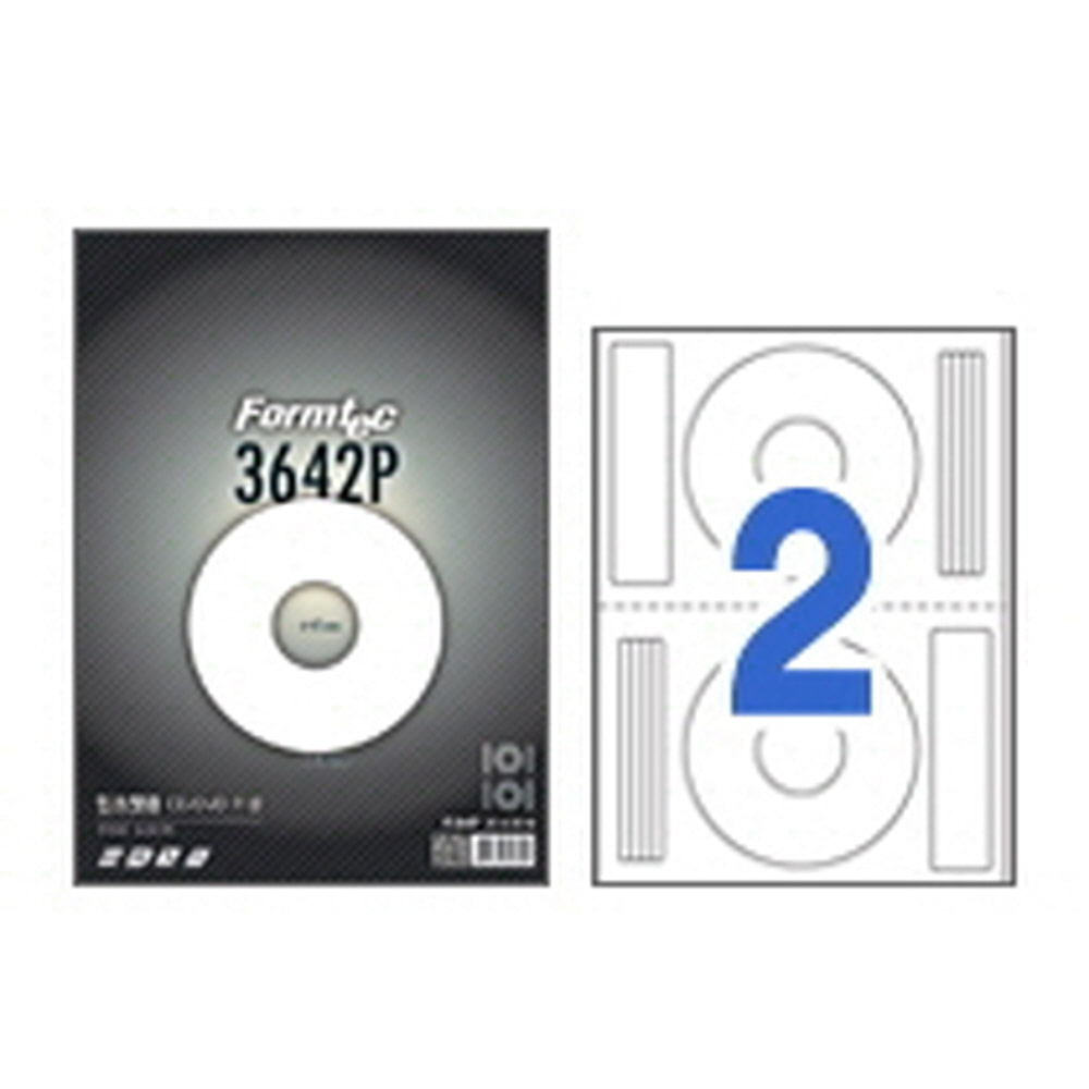 폼텍 CD/DVD라벨 PS-3642P (유광/2칸/10매/잉크젯)